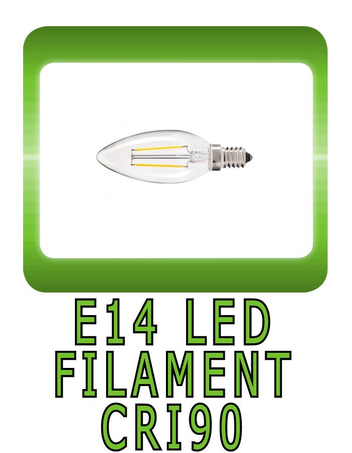 E14 LED filament bulb CRI90