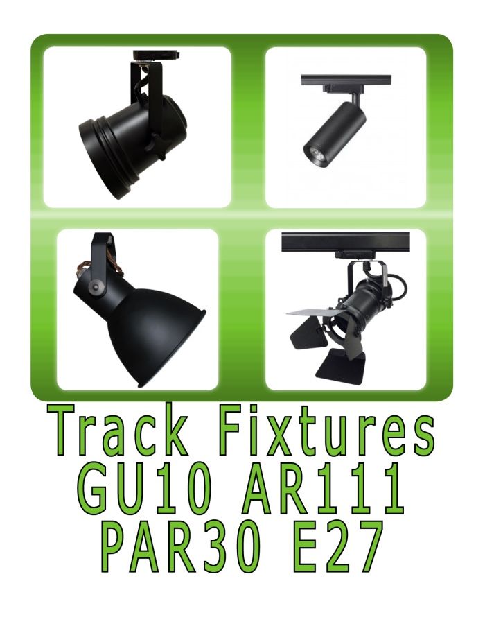 GU10 AR111 PAR30 E27 trackfixtures